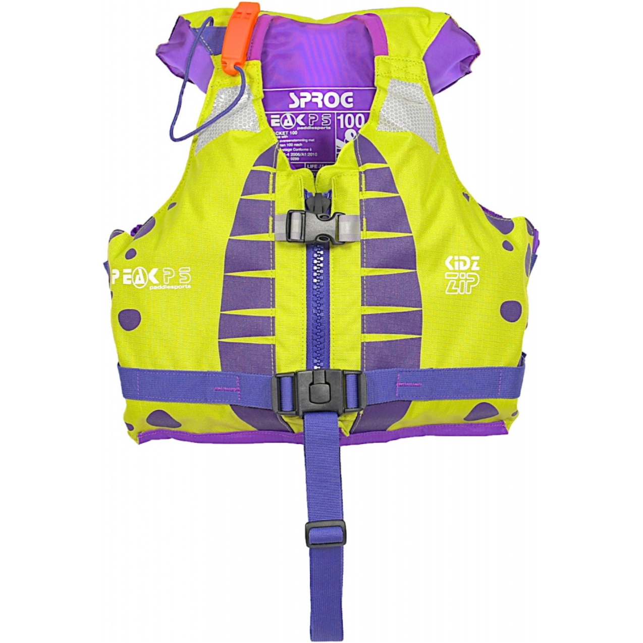 2026 Peak PS Enfants Aide De Flottabilité Zip 26KZ-LIM - Lime